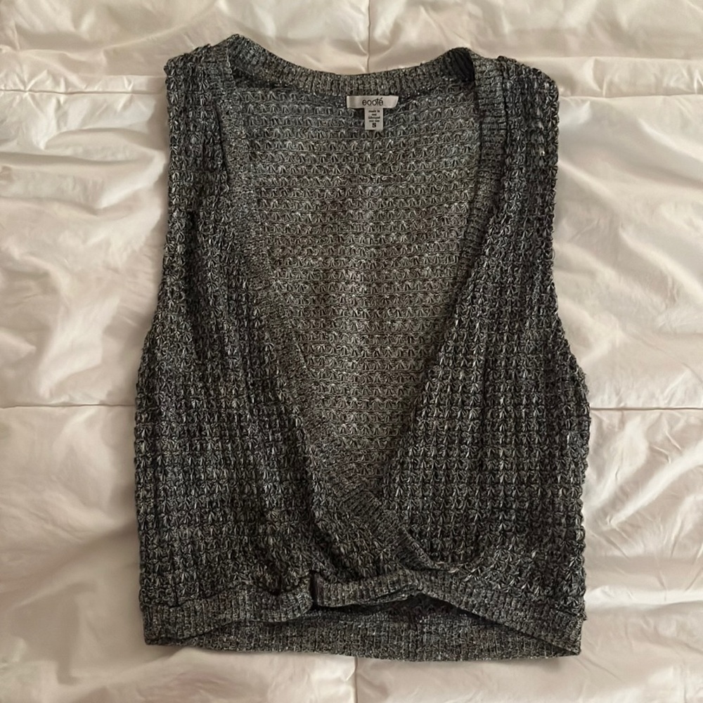 Sweater Material low cut top